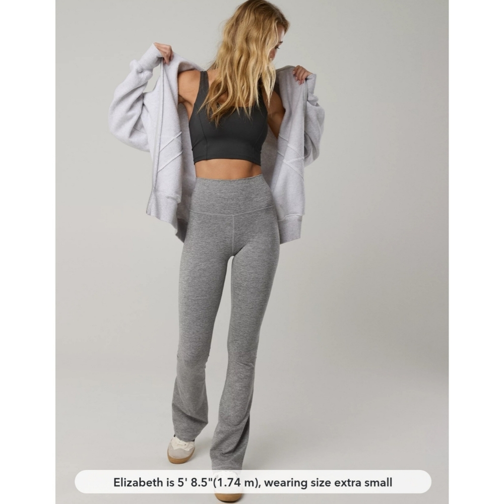 Offline By Aerie The Hugger Heather Gray Bootcut Leggings